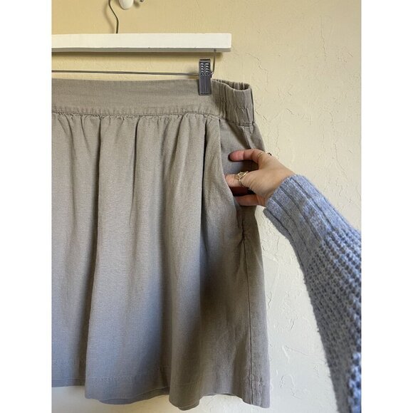 LOFT Outlet Size Large Tan Brushed Cotton Skirt - Picture 7 of 9